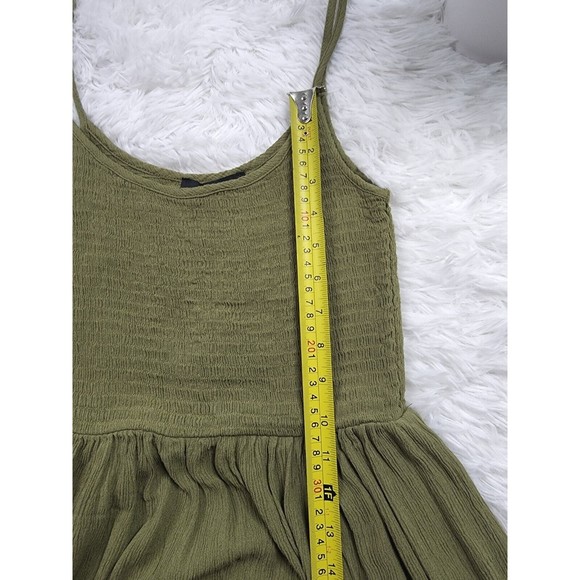 [499] Forever 21 Green Shirred Boho Cami Dress - Picture 8 of 9